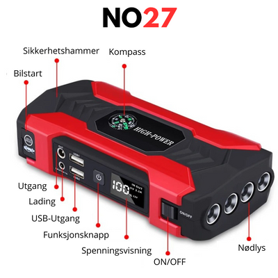 NO27 - Portabel og kraftfull Jumper 12V